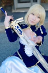 blonde_hair braid cosplay dress fate/series fate/stay_night maropapi saber sword rating:Safe score:0 user:nil!