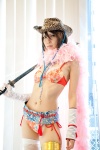 aya_(oneechanbara) bikini boa cosplay cowboy_hat glove katana midriff sato_(ii) swimsuit sword the_oneechanbara thighhighs rating:Safe score:0 user:pixymisa