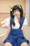 backpack bakemonogatari blouse cosplay ema hachikuji_mayoi hairband hairbows jumper school_uniform twintails rating:Safe score:0 user:nil!