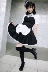 apron beret blouse corset cosplay kaieda_kae maid maid_in_angels maid_uniform miniskirt skirt skirt_lift thighhighs zettai_ryouiki rating:Safe score:4 user:nil!