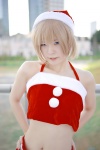 blonde_hair cosplay halter_top maitako miniskirt original santa_costume skirt stocking_cap rating:Safe score:1 user:nil!