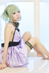 cosplay dress garter green_hair gumi hair_ribbons hayase_ami venomania_kou_no_kyouki_(vocaloid) vocaloid rating:Safe score:7 user:xkaras