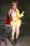 atelier_meruru blonde_hair bow cape cosplay crown dress merurulince_rede_arls miho pettipants rating:Safe score:1 user:pixymisa