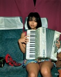 accordion couch dress high_heels instrument kawamura_yukie miss_actress panties polka_dots rating:Safe score:1 user:nil!