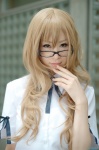 blonde_hair blouse cosplay glasses kiryuu_moeka makise_anji steins;gate rating:Safe score:1 user:nil!