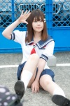 blouse cosplay hair_clip kneesocks niimi_haruka photo_kano pleated_skirt sailor_uniform scarf school_uniform skirt yuu_(ii) rating:Safe score:0 user:pixymisa