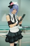 apron blue_hair cosplay crossplay hairband maid maid_uniform miniskirt otoko_no_ko_wa_meido_fuku_ga_osuki!? skirt sleeveless_blouse tatsuki_(ii) thighhighs vest yuki_(otosuki) zettai_ryouiki rating:Safe score:1 user:nil!