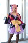 bow cosplay flower hairbow kimono megurine_luka mizuno pantyhose pink_hair tiered_skirt vocaloid rating:Safe score:2 user:pixymisa