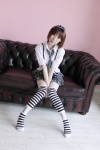 blouse hairband miniskirt nana skirt striped suspenders thighhighs tie zettai_ryouiki rating:Safe score:4 user:nil!