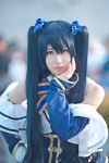 blue_hair cosplay detached_sleeves dress hyperdimension_neptunia mao_(iii) noire twintails rating:Safe score:0 user:nil!