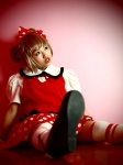 blonde_hair blouse cosplay kurinika mini_girl miniskirt original skirt thighhighs vest zettai_ryouiki rating:Safe score:1 user:nil!