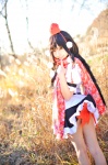 amatsuka_miyu blouse cosplay fan pleated_skirt scarf shameimaru_aya skirt skirt_lift tokin_hat touhou wings rating:Safe score:2 user:nil!
