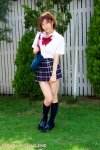 blouse bookbag kanon_(ii) kneesocks pleated_skirt school_uniform skirt rating:Safe score:0 user:nil!