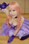 choker cleavage corset cosplay dress gloves macross macross_frontier multi-colored_hair saki sheryl_nome single_thighhigh thighhighs rating:Safe score:0 user:nil!