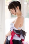 bed bra open_clothes pleated_skirt ponytail sailor_uniform school_uniform skirt yamanaka_tomoe rating:Safe score:1 user:nil!
