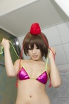 arai_yomi bikini_top cleavage cosplay double_journalism open_clothes shameimaru_aya swimsuit tokin_hat touhou rating:Safe score:0 user:nil!