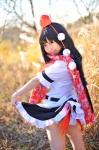 amatsuka_miyu blouse cosplay fan pleated_skirt scarf shameimaru_aya skirt skirt_lift tokin_hat touhou wings rating:Safe score:0 user:nil!