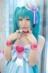 aqua_hair choker cosplay dress hat hatsune_miku lollipop_factory twintails vocaloid yaya rating:Safe score:0 user:nil!