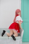 aiyoku_no_eustia blouse cosplay enako eustia_astraea koku_no_kanaria miniskirt pink_hair school_uniform skirt socks rating:Safe score:3 user:nil!