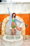 bikini boots cleavage i_love_vacation nagasaki_rina raincoat swimsuit twin_braids wet rating:Safe score:0 user:nil!