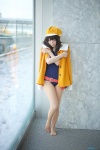 bakemonogatari cosplay hat jacket mashiro_ayaki one-piece_swimsuit pantyhose sengoku_nadeko sheer_legwear swimsuit rating:Safe score:2 user:nil!