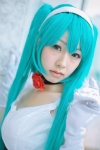 aqua_hair cendrillon_(vocaloid) choker cosplay elbow_gloves gloves gown hairband hatsune_miku merino_moko twintails vocaloid wings rating:Safe score:1 user:nil!