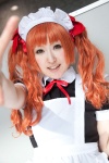 apron cosplay hairband hairbows hoshino_kana maid maid_uniform red_hair ribbon_tie shirai_kuroko to_aru_kagaku_no_railgun twintails rating:Safe score:1 user:pixymisa