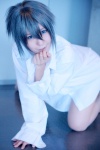 akira_(togianu) bottomless cosplay dress_shirt pantyhose silver_hair togainu_no_chi uzuki rating:Safe score:0 user:Log