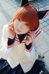 animal_ears blazer blouse cat_ears clannad cosplay furukawa_nagisa hazuki_minami pleated_skirt red_hair school_uniform skirt socks tail rating:Safe score:0 user:nil!