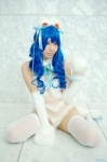 animal_ears blue_hair bodysuit cat_ears choker cosplay elbow_gloves felicia gloves hair_ribbons tail thighhighs toro twintails vampire_(game) rating:Safe score:1 user:nil!