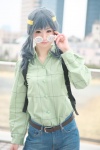 backpack blouse cosplay glasses headband jeans makise_anji makishima_saori ore_no_imouto_ga_konna_ni_kawaii_wake_ga_nai silver_hair rating:Safe score:2 user:nil!