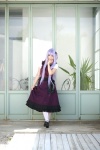 atelier_(series) atelier_totori cosplay dress dress_lift hair_ribbons pamela_ibiss pantyhose purple_hair shirayuki_himeno rating:Safe score:0 user:nil!
