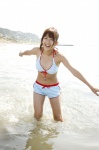 beach bikini_top hello_project_digital_books_82 ocean okai_chisato ponytail shorts swimsuit wet rating:Safe score:0 user:nil!