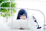 blouse blue_hair choco cosplay grey_eyes plushie super_dangan-ronpa_2 tsumiki_mikan rating:Safe score:0 user:pixymisa