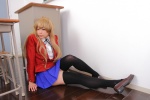 aisaka_taiga blazer blonde_hair blouse cosplay igarashi_natsumi pleated_skirt school_uniform skirt sweet_plus_-_natmu_mix thighhighs toradora! zettai_ryouiki rating:Safe score:5 user:nil!