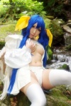 blue_hair boots choker cleavage cosplay dizzy guilty_gear hairbows hitori_gokko monokini one-piece_swimsuit saku swimsuit tail thighhighs underboob wings rating:Safe score:2 user:nil!