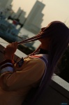 clannad cosplay fujibayashi_kyou purple_hair sailor_uniform saya school_uniform rating:Safe score:0 user:nil!