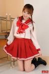 aoi_yurika kneesocks pleated_skirt rq-star_452 sailor_uniform school_uniform skirt skirt_lift twin_braids rating:Safe score:0 user:nil!