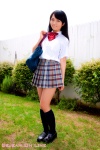 blouse bookbag kneesocks kurokawa_yui pleated_skirt school_uniform skirt rating:Safe score:1 user:nil!