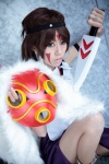 cosplay dress fur hairband knife mask necklace princess_mononoke san_(mononoke) shion sleeveless rating:Safe score:0 user:pixymisa