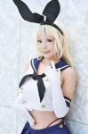 cosplay elbow_gloves gloves hairband himi2 kantai_collection panties pleated_skirt sailor_uniform school_uniform shimakaze_(kantai_collection) skirt rating:Safe score:0 user:nil!
