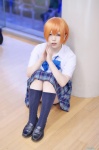 blouse cosplay hoshizora_rin kneesocks love_live!_school_idol_project orange_hair pleated_skirt school_uniform skirt teimaru rating:Safe score:1 user:nil!