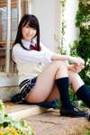 arai_kana blouse bookbag kneesocks pleated_skirt school_uniform skirt sweater_vest rating:Safe score:3 user:nil!