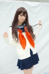 blouse cardigan cosplay harumiya_yun original pleated_skirt sailor_uniform scarf school_uniform skirt rating:Safe score:0 user:pixymisa