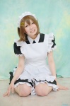 apron cosplay dress hairband hair_clips hirasawa_yui k-on! maid maid_uniform mizore rating:Safe score:1 user:nil!
