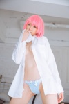 cleavage cosplay dress_shirt mike momo_velia_deviluke open_clothes panties pink_hair shinkon_keikaku to_love-ru rating:Safe score:4 user:nil!