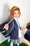 blazer blouse bookbag cosplay drumsticks hairband k-on! mizuno_shiro orange_hair pleated_skirt school_uniform skirt tainaka_ritsu rating:Safe score:0 user:nil!