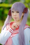 cosplay hiiragi_kagami lucky_star minami_aika purple_hair sailor_uniform school_uniform twintails rating:Safe score:0 user:nil!