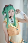 cosplay croptop goggles green_hair gumi haruno_yun headset miniskirt skirt vest vocaloid rating:Safe score:0 user:nil!