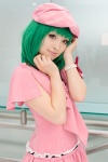 beret bow cosplay dress green_hair koharu macross macross_frontier ranka_lee rating:Safe score:0 user:pixymisa